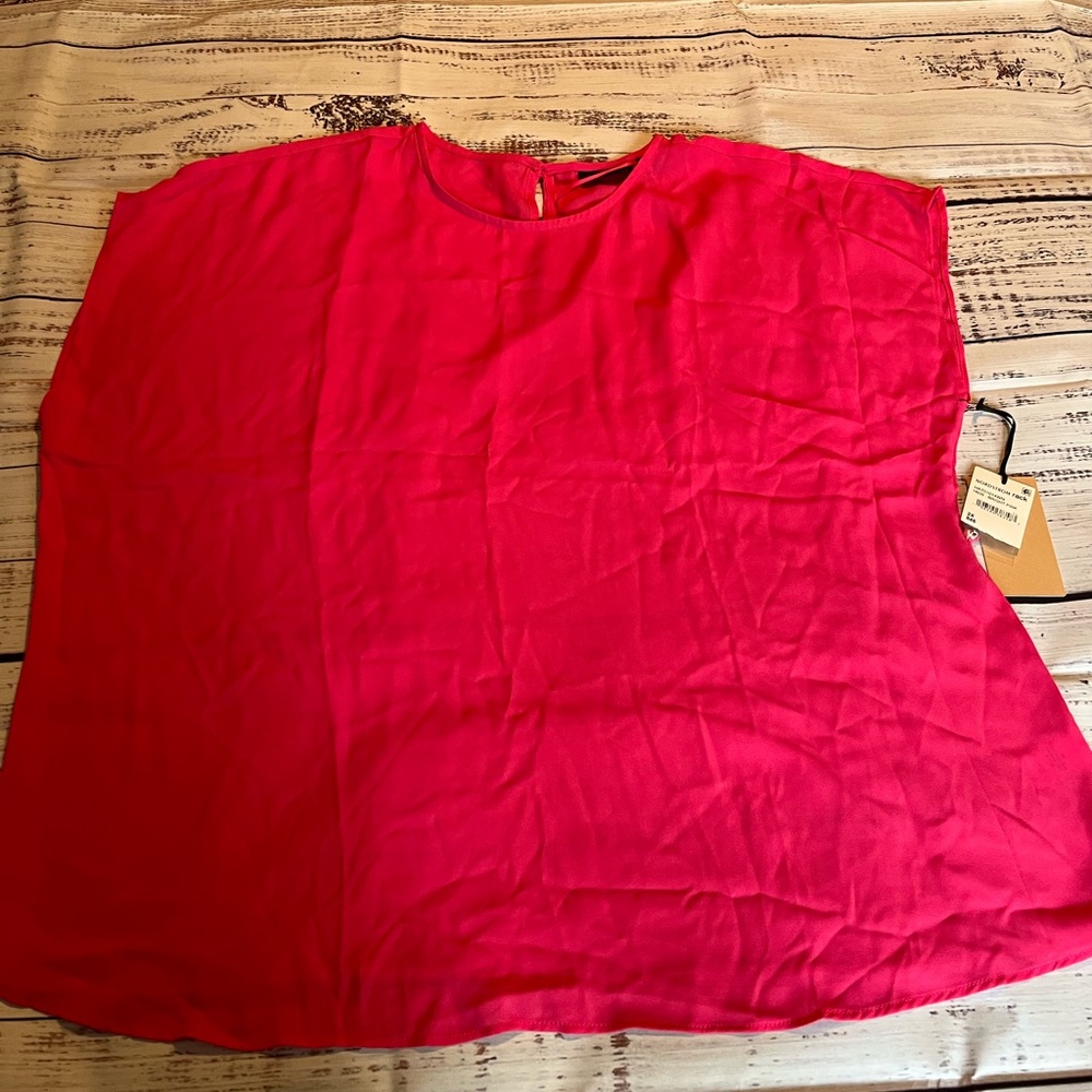 Hot Pink Sleeveless Relaxed Blouse